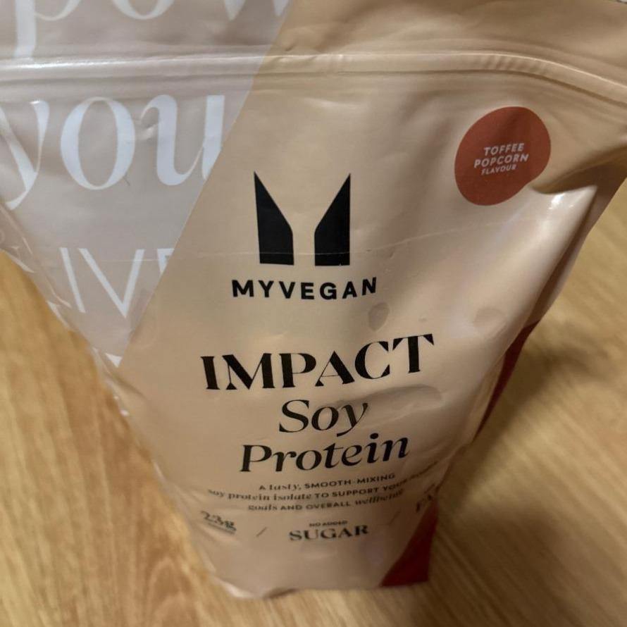 Fotografie - Impact Soy Protein Toffee Popcorn flavour Myvegan