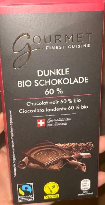 Fotografie - Dunkle Bio Schokolade 60% Gourmet