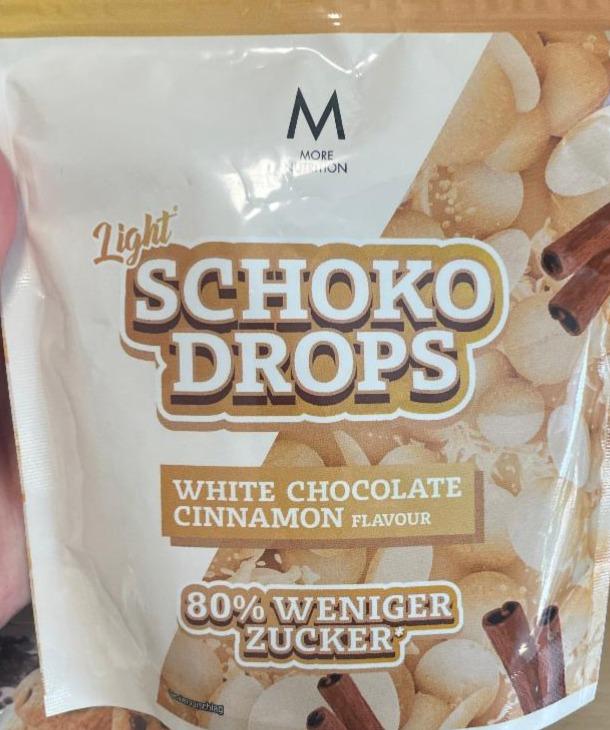 Fotografie - Light Schoko Drops White chocolate cinnamon flavour More Nutrition