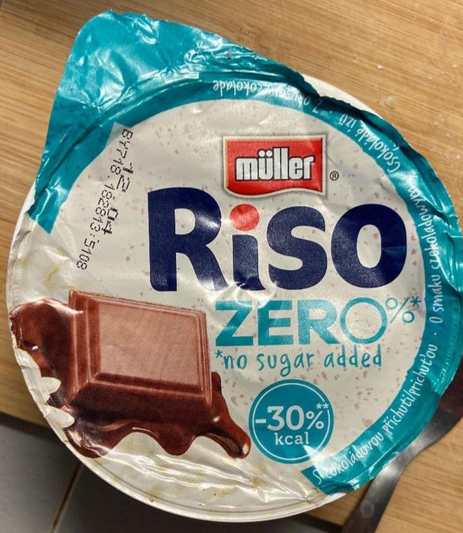 Fotografie - Riso Zero % no sugar added s čokoládovou príchuťou Müller