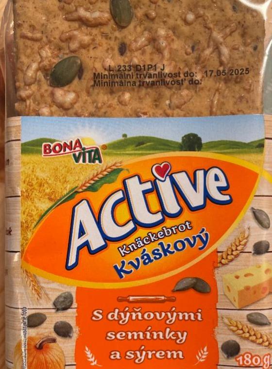 Fotografie - Active Knäckebrot kváskový s dýňovými semínky a sýrem Bonavita