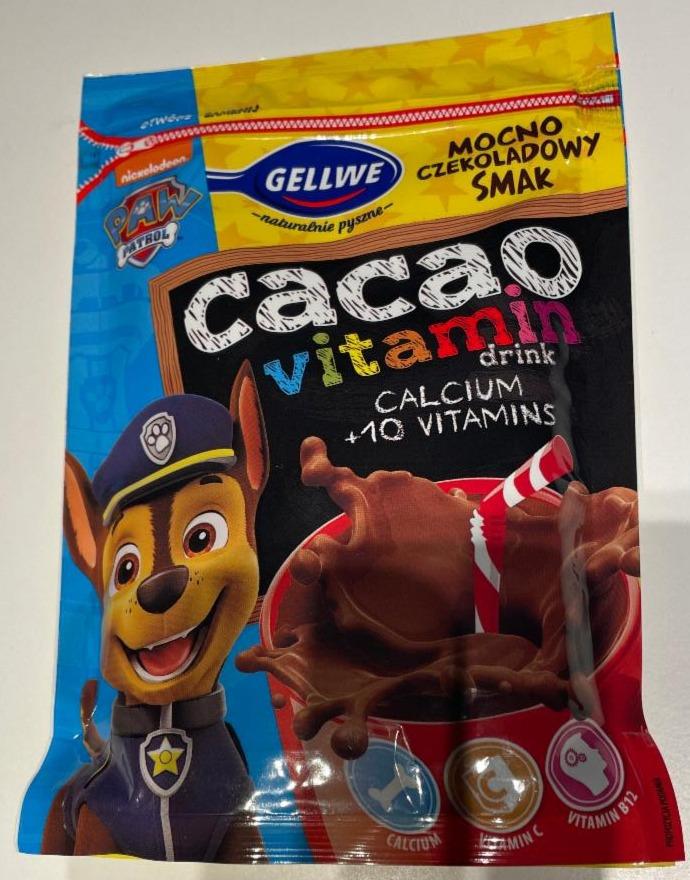 Fotografie - Paw Patrol Rozpustný instantní kakaový nápoj v prášku s vitamíny a vápníkem Gellwe