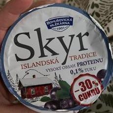 Fotografie - Skyr čučoriedka -30% cukru Bohušovická mliekareň