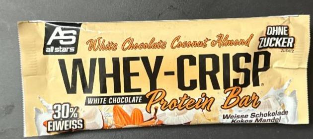 Fotografie - Whey - Crisp Protein Bar White Chocolate Coconut Almond All Stars