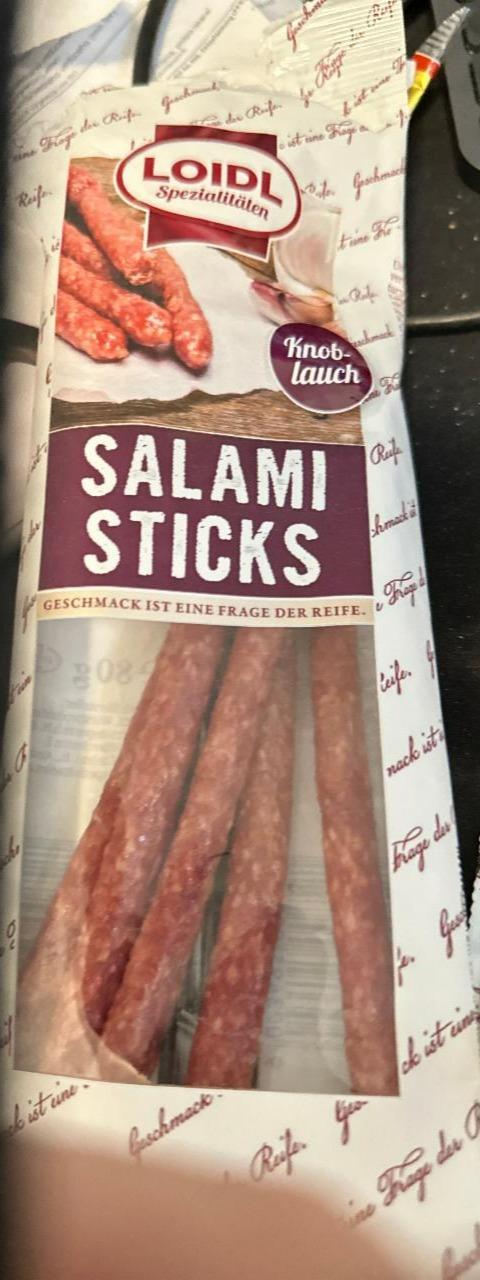 Fotografie - Salami sticks Knoblauch Loidl