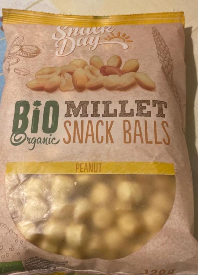 Fotografie - Millet Snack Balls Peanut Bio Organic Snack Day