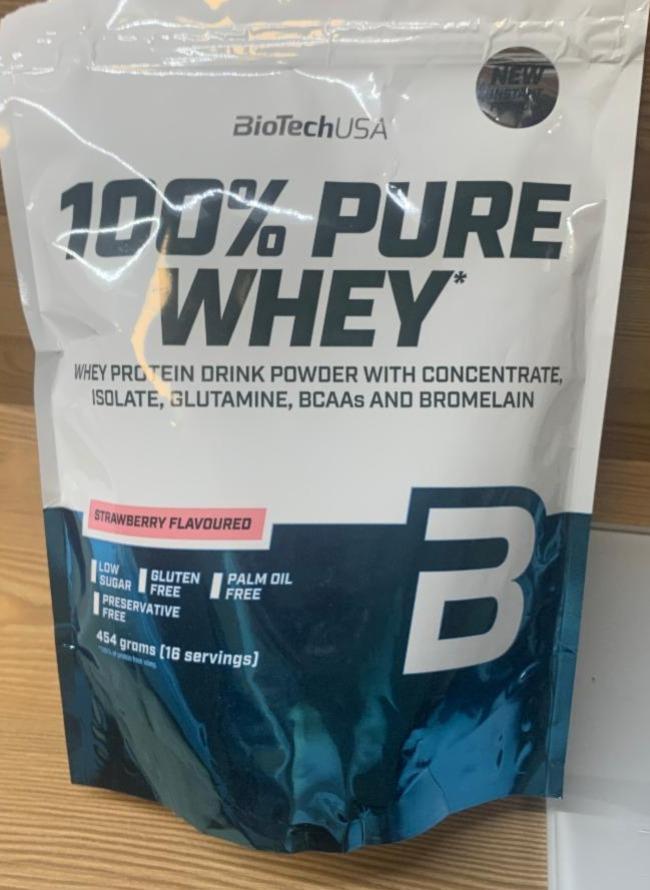 Fotografie - BioTechUSA 100% pure whey strawberry (whey proteins 89%)