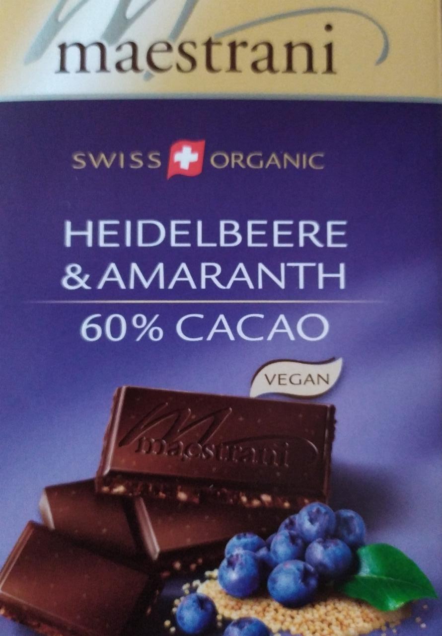 Fotografie - Heidelberger & Amaranth 60% cacao Maestrani