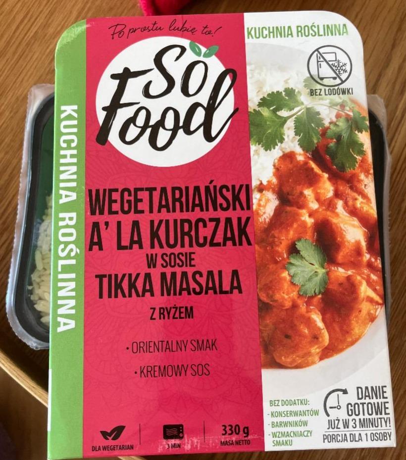 Fotografie - Wegetariański a'la kurczak w sosie Tikka Masala z ryżem So Food