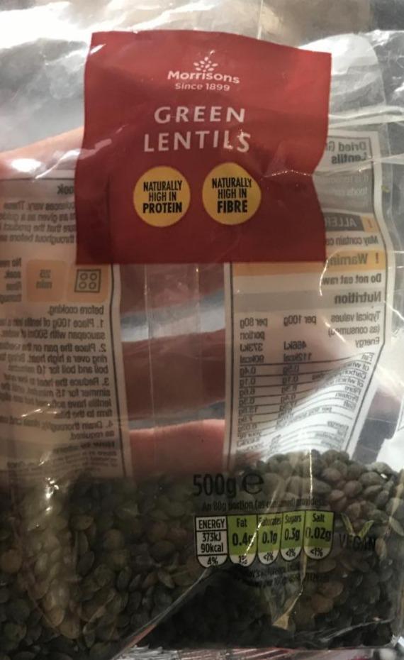 Fotografie - Green lentils Morrisons