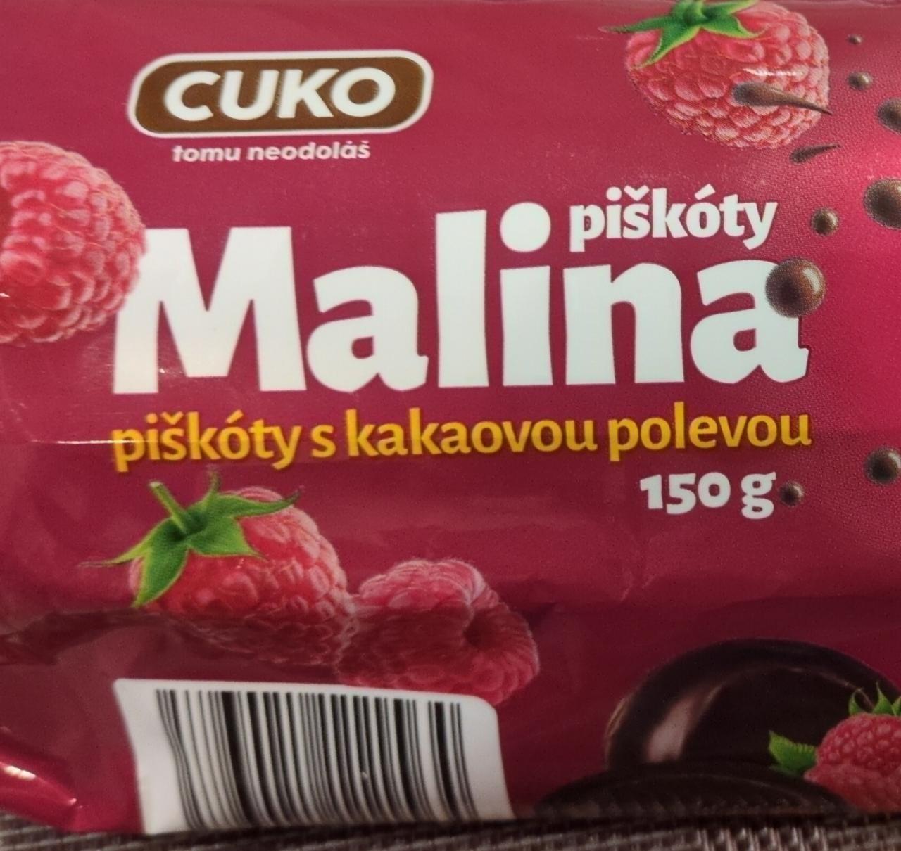 Fotografie - Malina piškóty s kakaovou polevou Cuko