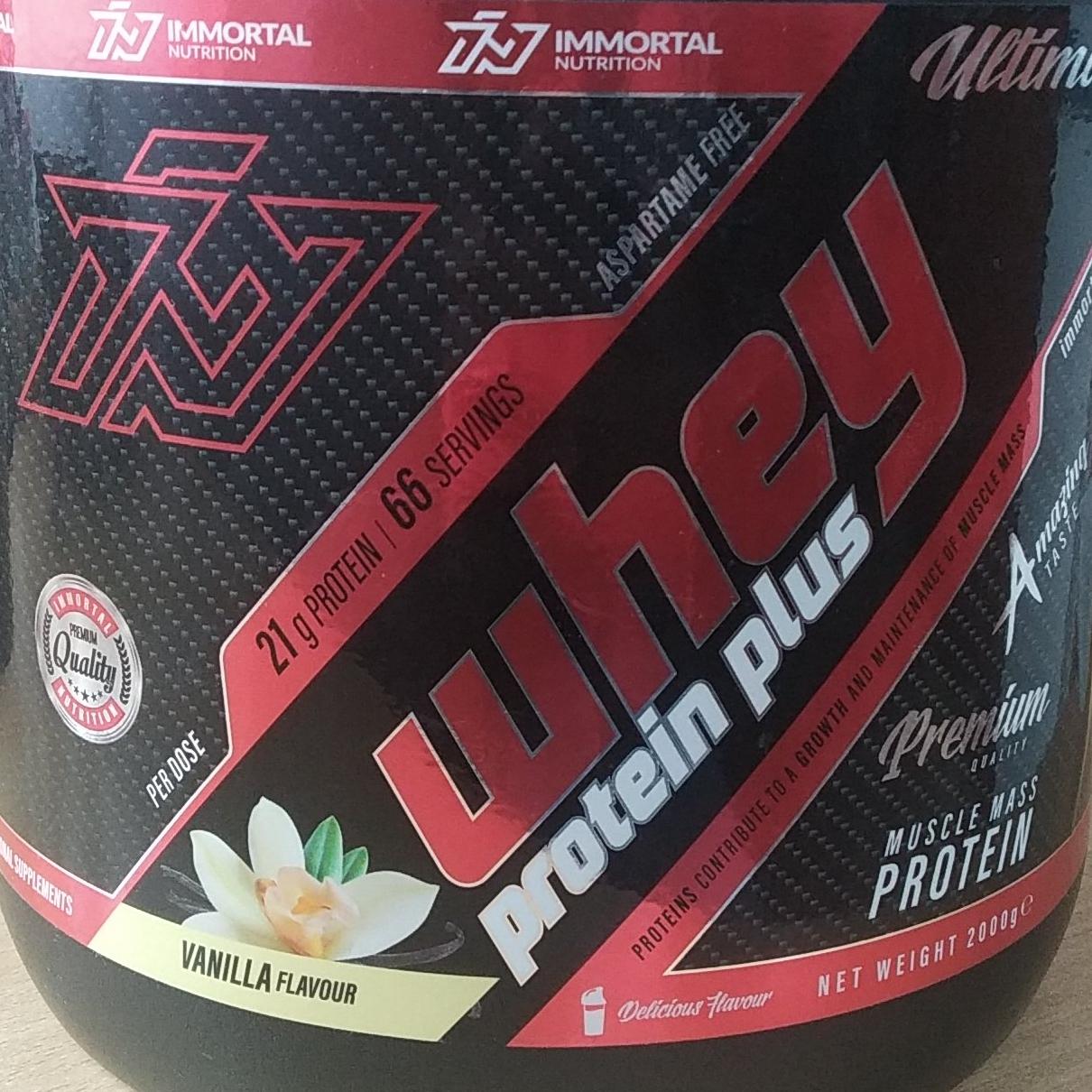 Fotografie - Whey protein plus vanilla Immortal Nutrition