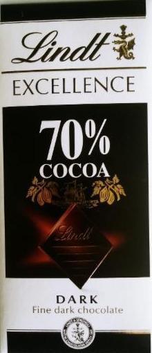 Fotografie - Excellence 70% cocoa dark Lindt