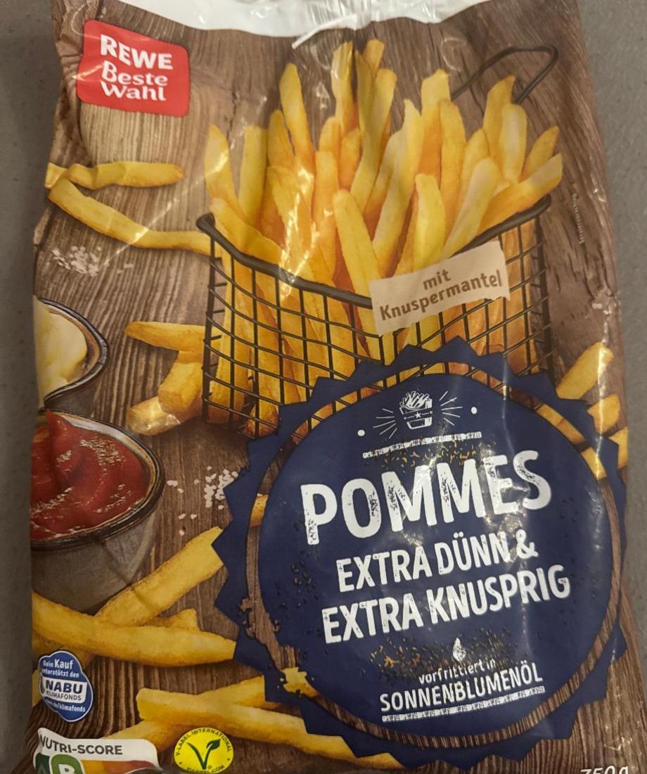 Fotografie - Pommes Extra Dünn & Extra Knusprig Rewe Beste Wahl