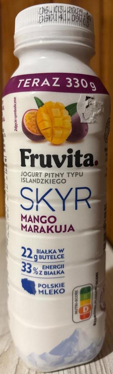 Fotografie - Jogurt pitny typu islandzkiego Skyr Mango Marakuja Fruvita