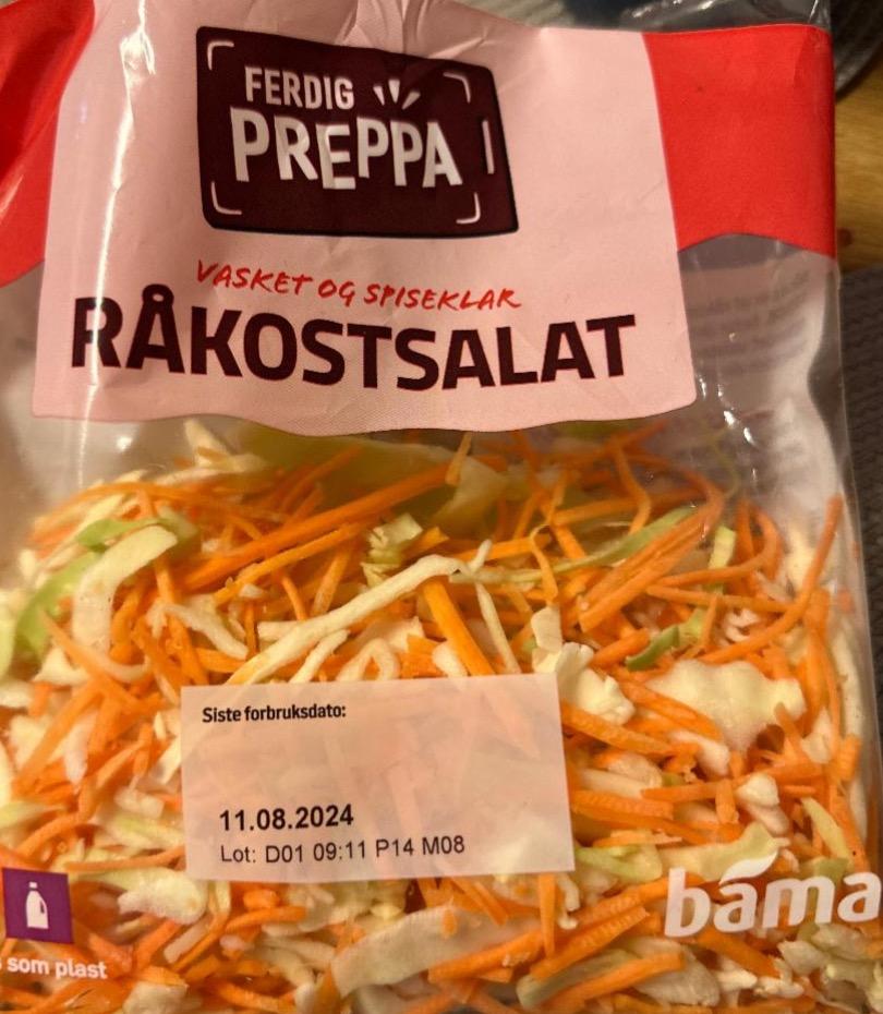 Fotografie - Råkostsalat ferdig preppa Bama