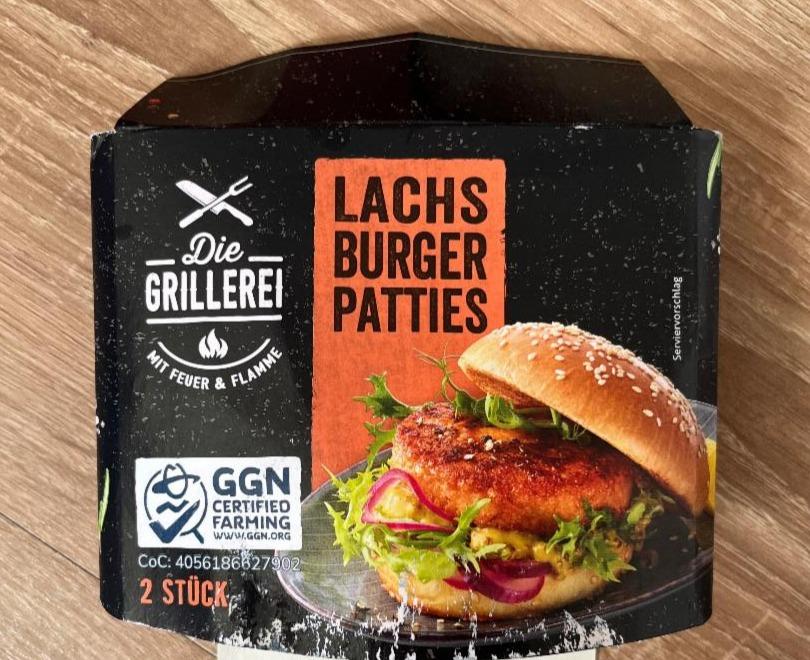 Fotografie - Lachs Burger Patties Die Grillerei