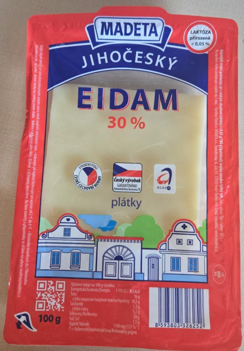 Fotografie - Juhočeský Eidam 30% plátky Madeta