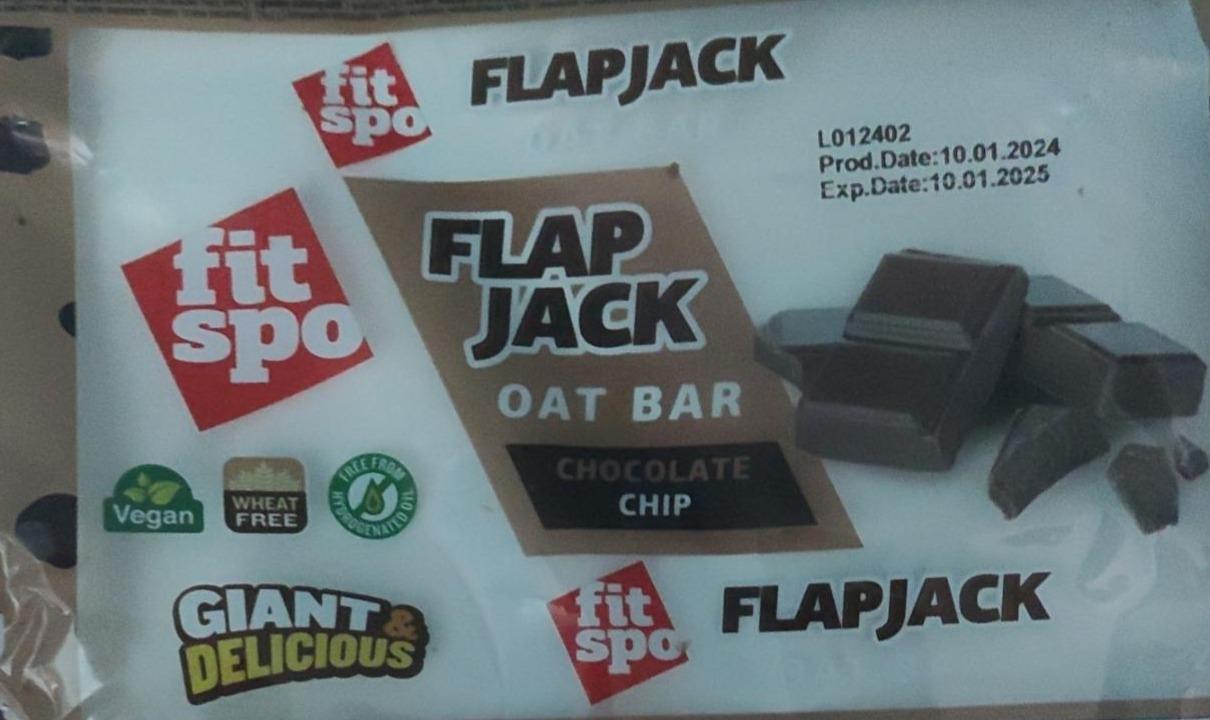 Fotografie - FlapJack Oat Bar Chocolate Chip fit spo