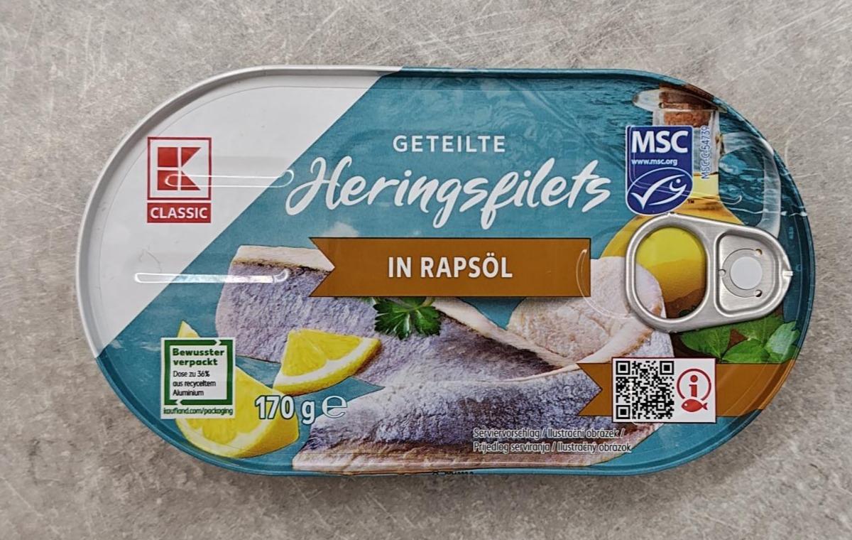 Fotografie - Heringsfilets in rapsöl K-Classic