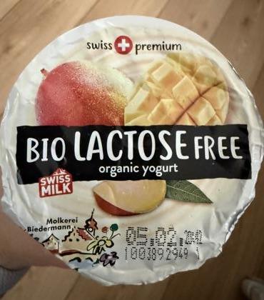 Fotografie - Bio Lactose Free organic yogurt Mango swiss premium