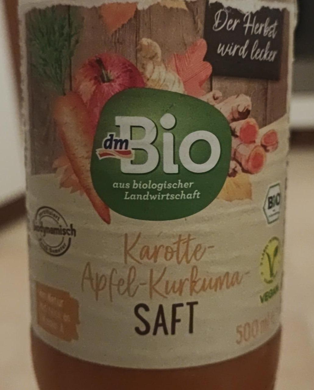 Fotografie - Karotte-Apfel-Kurkuma Saft dmBio