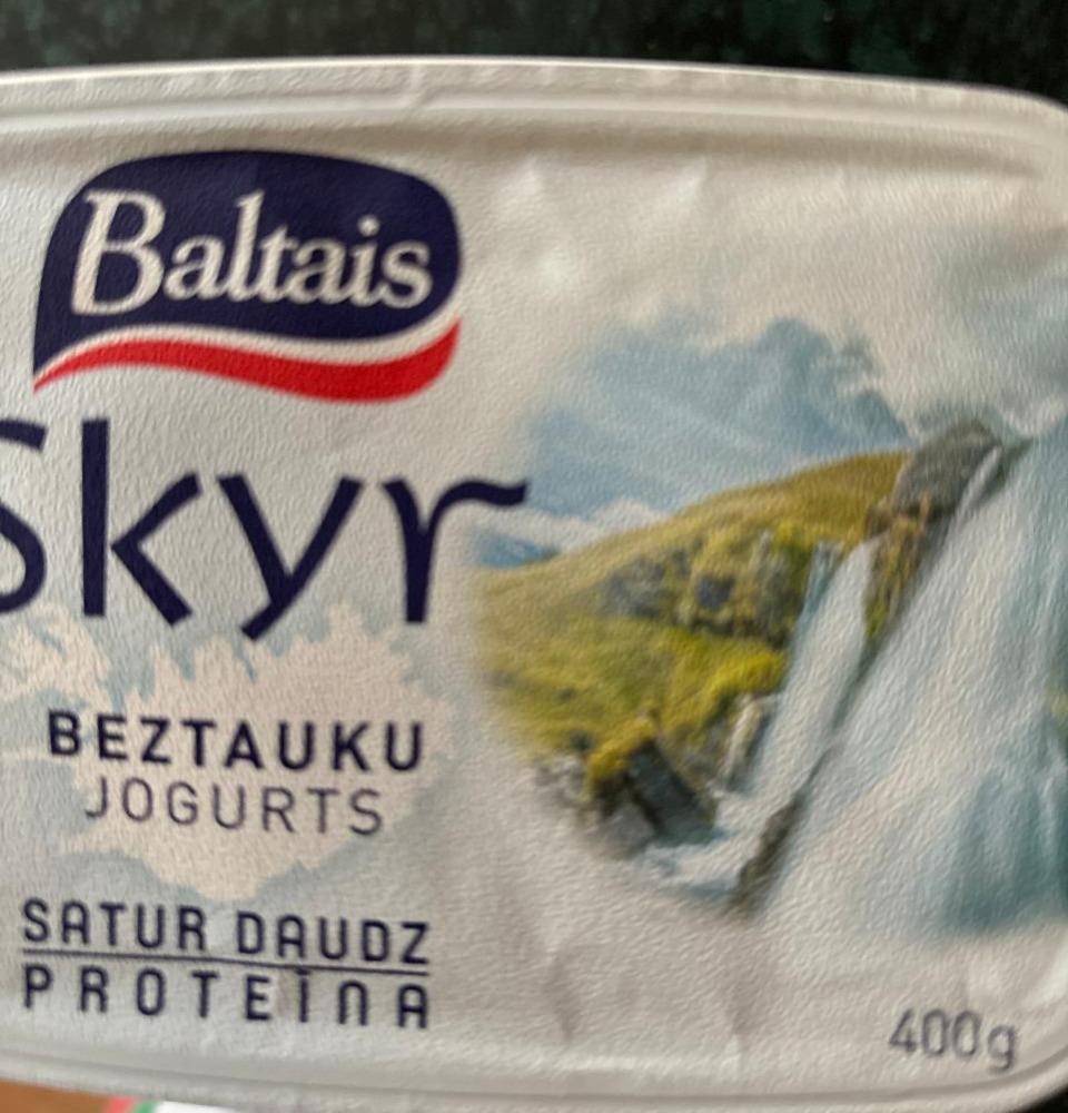 Fotografie - Skyr Beztauku jogurts Baltais