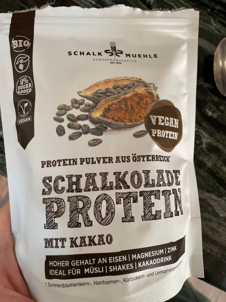 Fotografie - Schalkolade Protein mit kakao Schalk Muehle