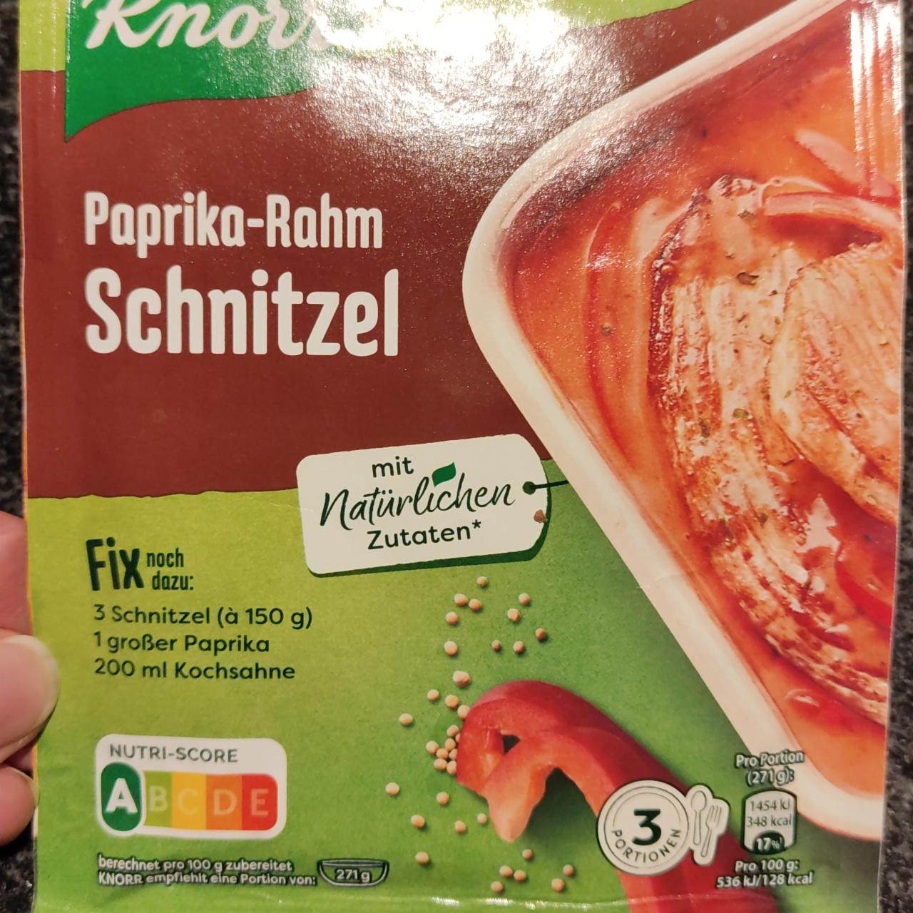 Fotografie - Paprika-Rahm Schnitzel Knorr