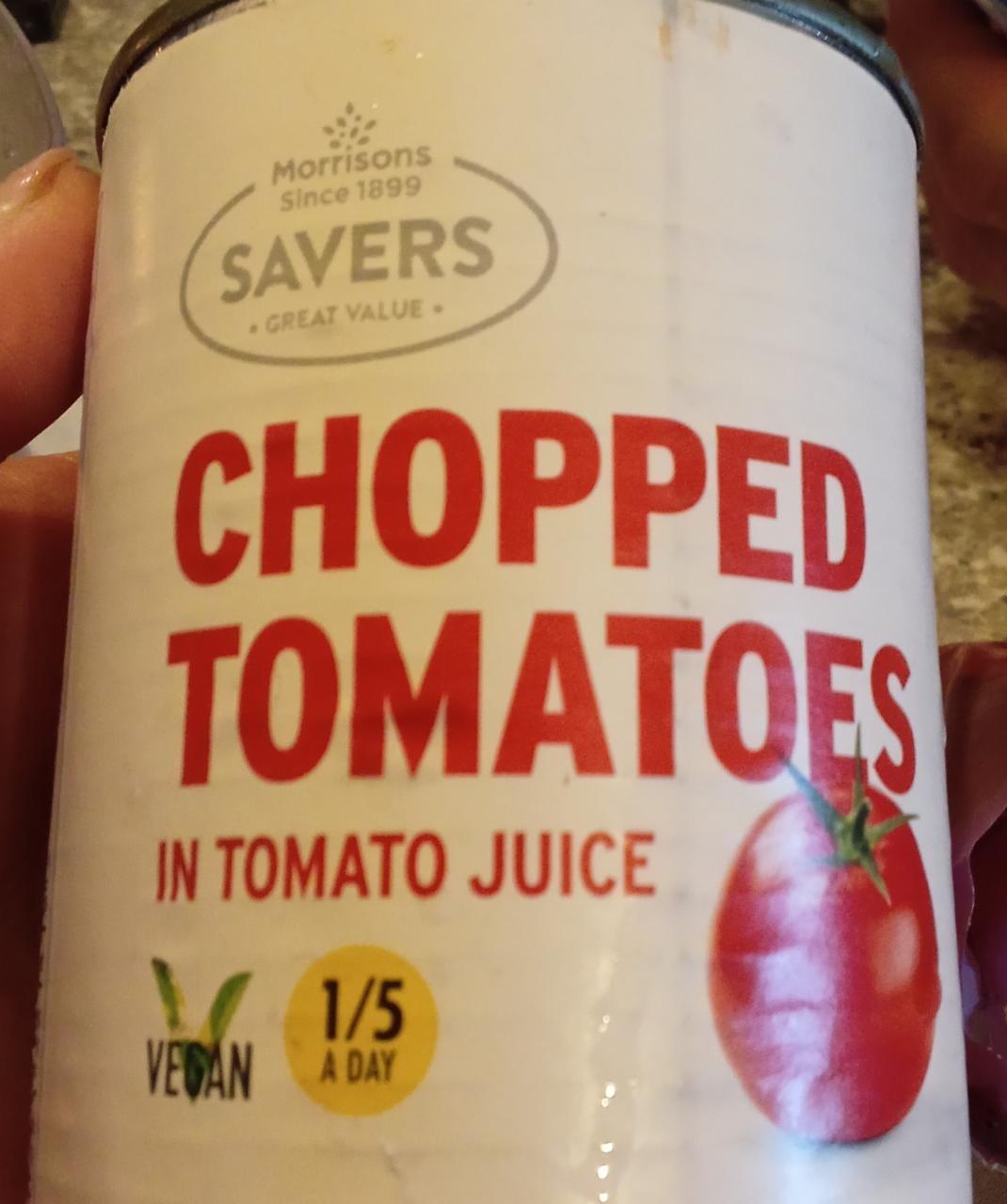Fotografie - Chopped tomatoes in tomato juice Morrisons