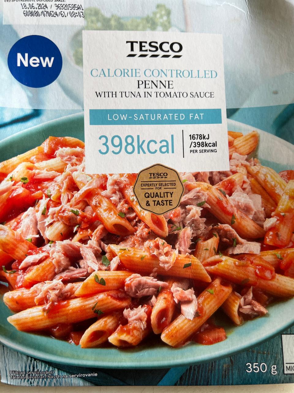 Fotografie - Penne with tuna in tomato sauce Tesco Calorie controlled