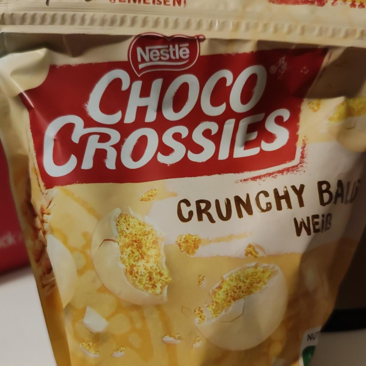 Fotografie - Choco Crossies crunchy balls weis Nestlé