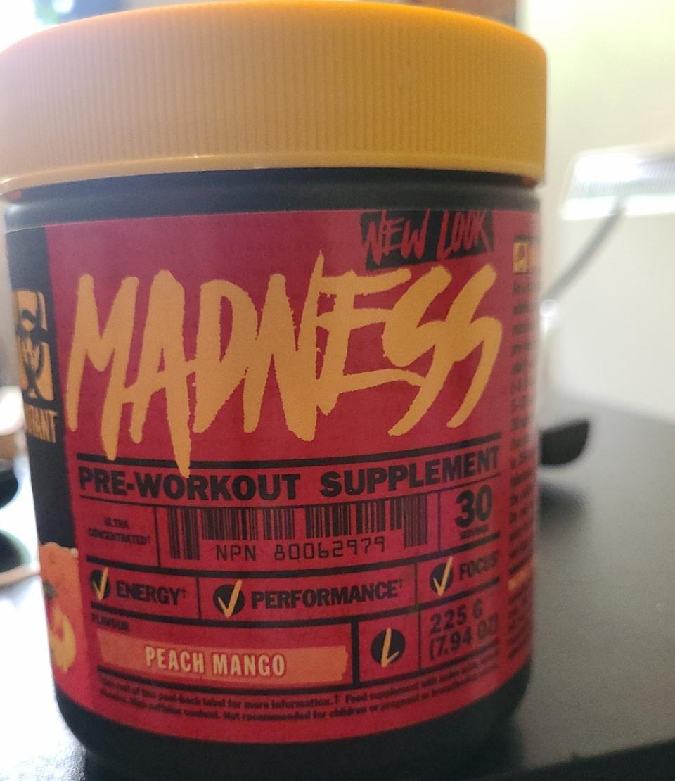 Fotografie - Madness pre-workout peach mango