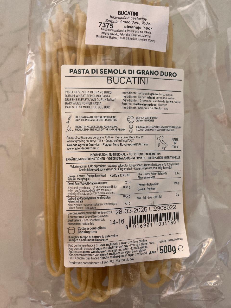 Fotografie - Pasta di semola di grano duro Bucatini