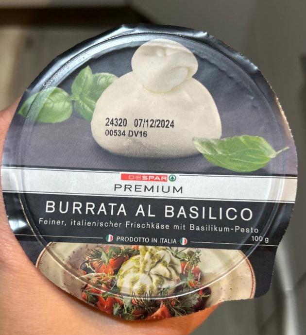 Fotografie - Burrata Al Basilico DeSpar Premium