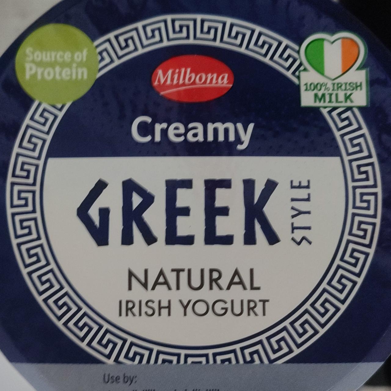 Fotografie - Milbona Creamy Greek Style Natural Irish Yogurt