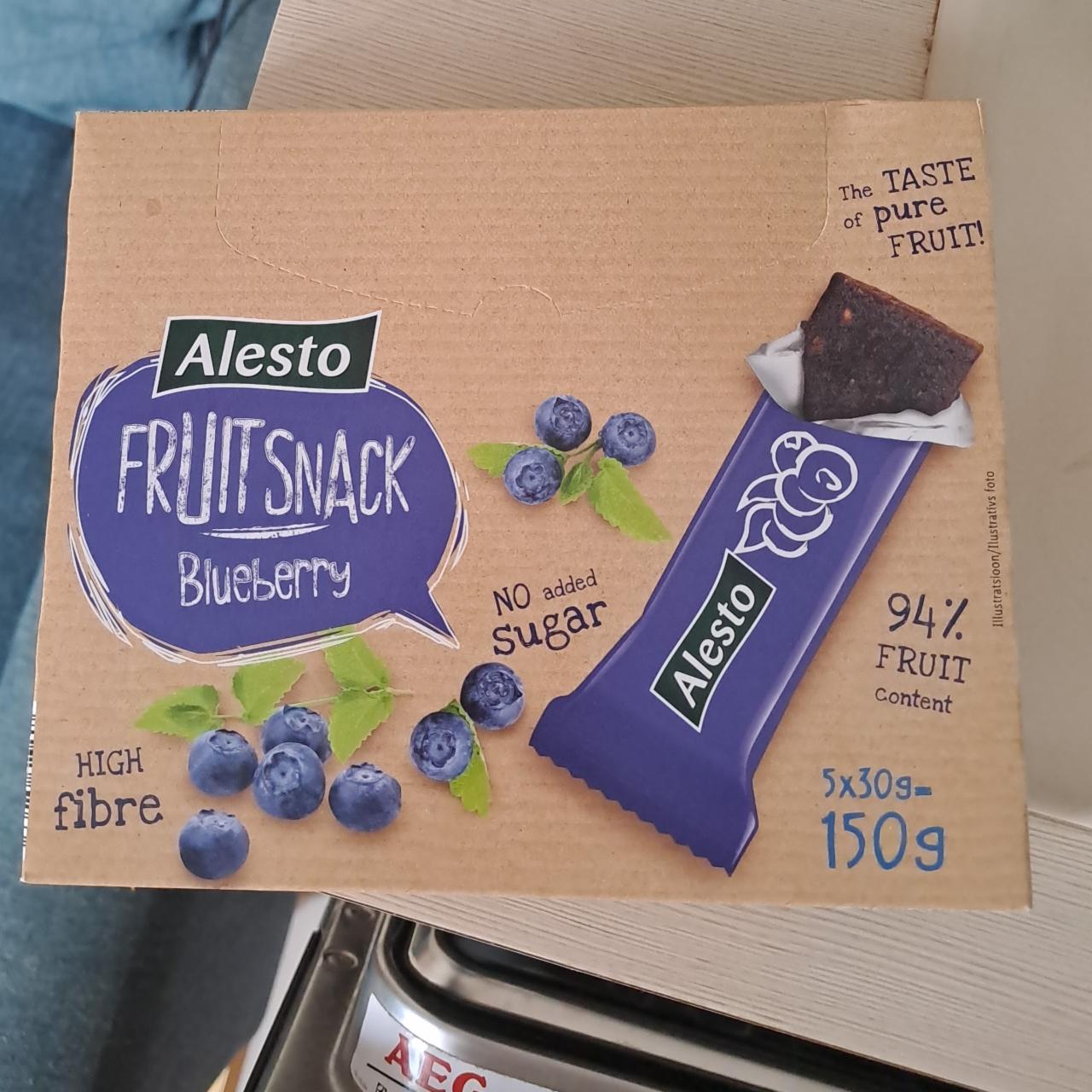 Fotografie - Fruit Snack Blueberry Alesto ovocne tycinky