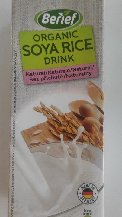 Fotografie - Organic soya rice drink (sójovo-rýžový nápoj) Berief