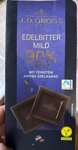 Fotografie - Edelbitter Mild 90% Cacao J.D. Gross