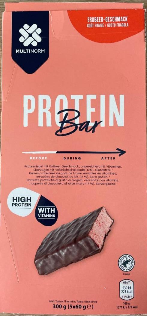 Fotografie - Protein Bar Erdbeer-Geschmack Multinorm