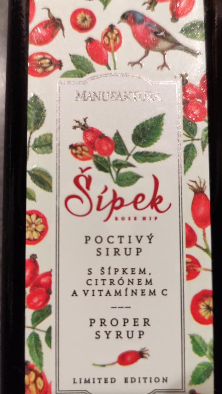 Fotografie - Poctivý Sirup Šípek Manufaktura