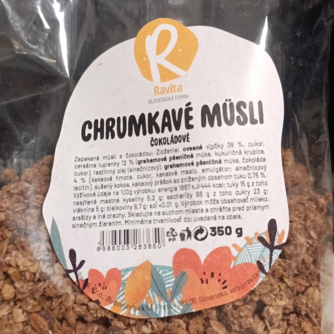 Fotografie - Chrumkavé müsli čokoládové Ravita