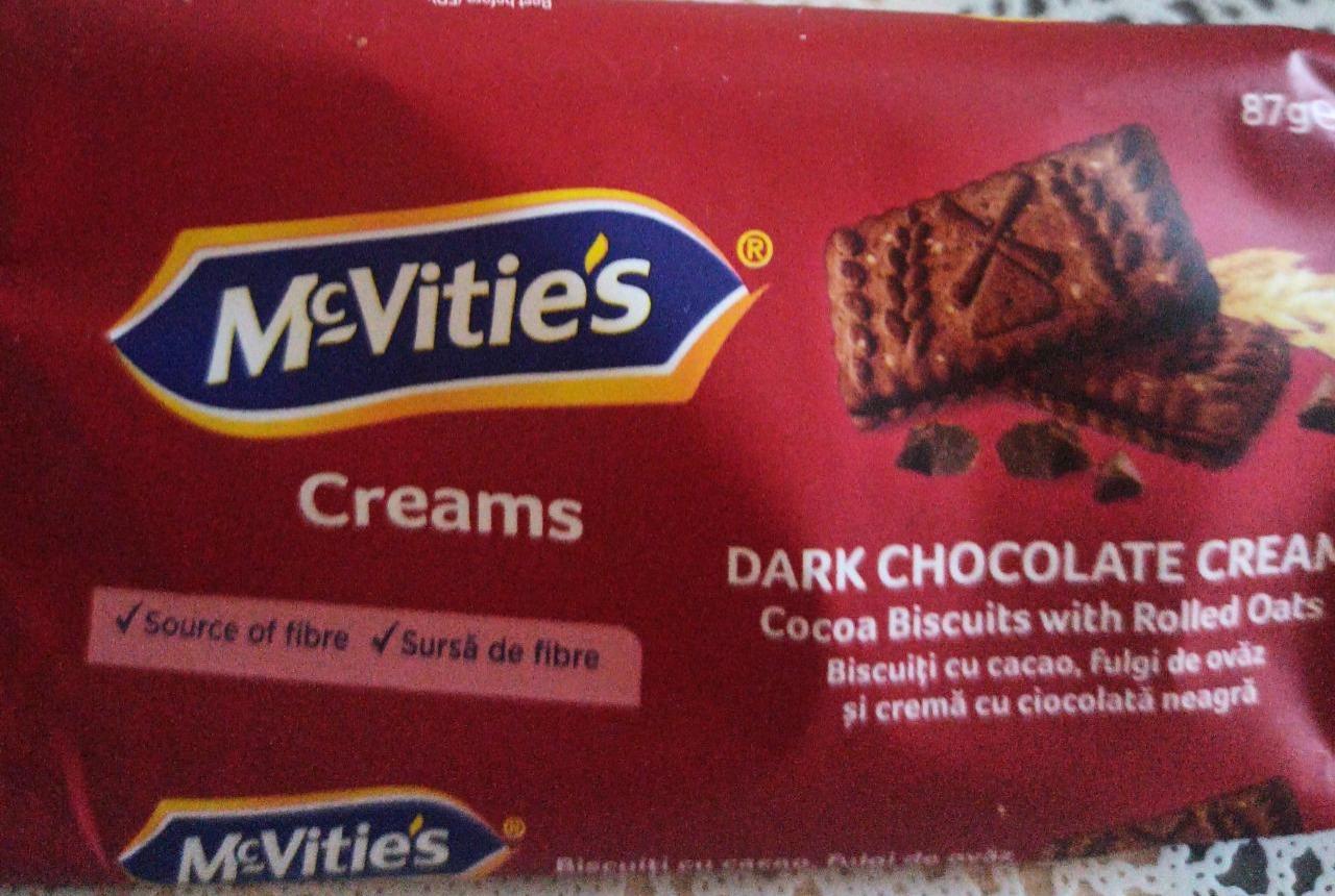 Fotografie - Dark chocolate cream cocoa biscuits with rolled oats McVities