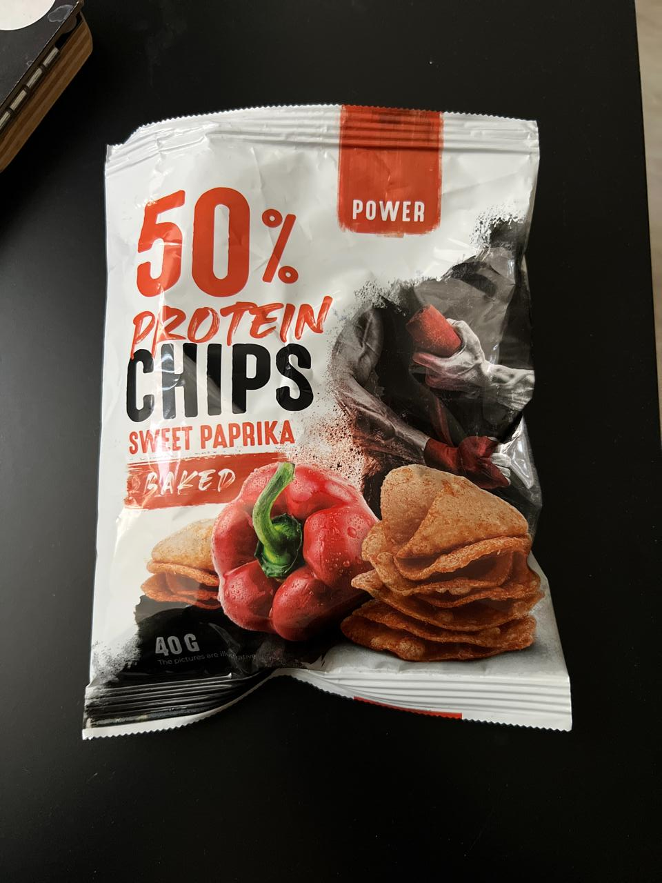 Fotografie - 50% Protein Chips Sweet Paprika Baked Power