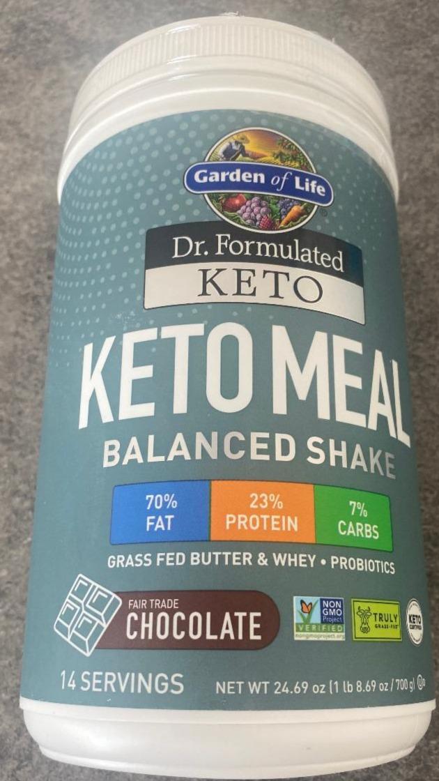 Fotografie - Dr. Formulated Keto Meal Balanced Shake Chocolate Garden of Life