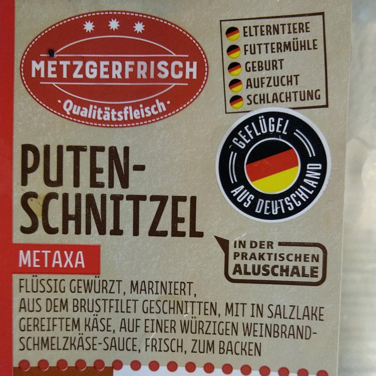 Puten-Schnitzel Metaxa hodnoty a kalórie, kJ nutričné 