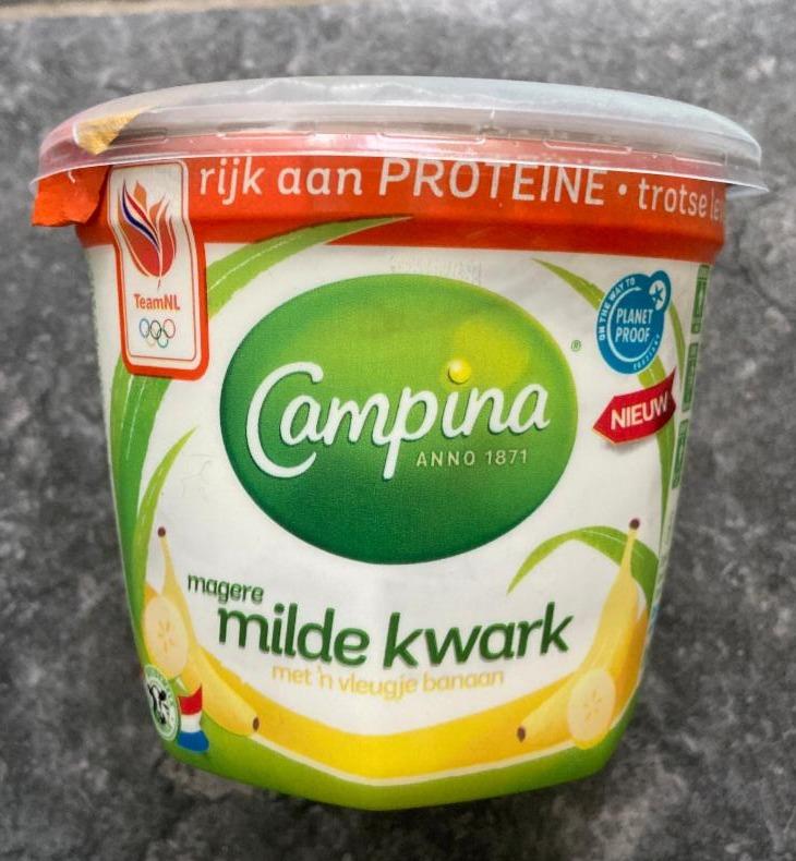 Fotografie - Magere milde kwark banaan Campina