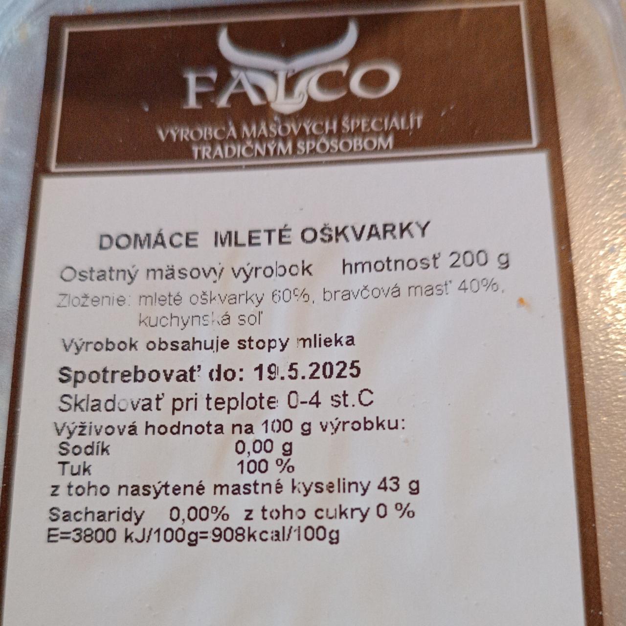 Fotografie - Domáce mleté oškvarky Falco