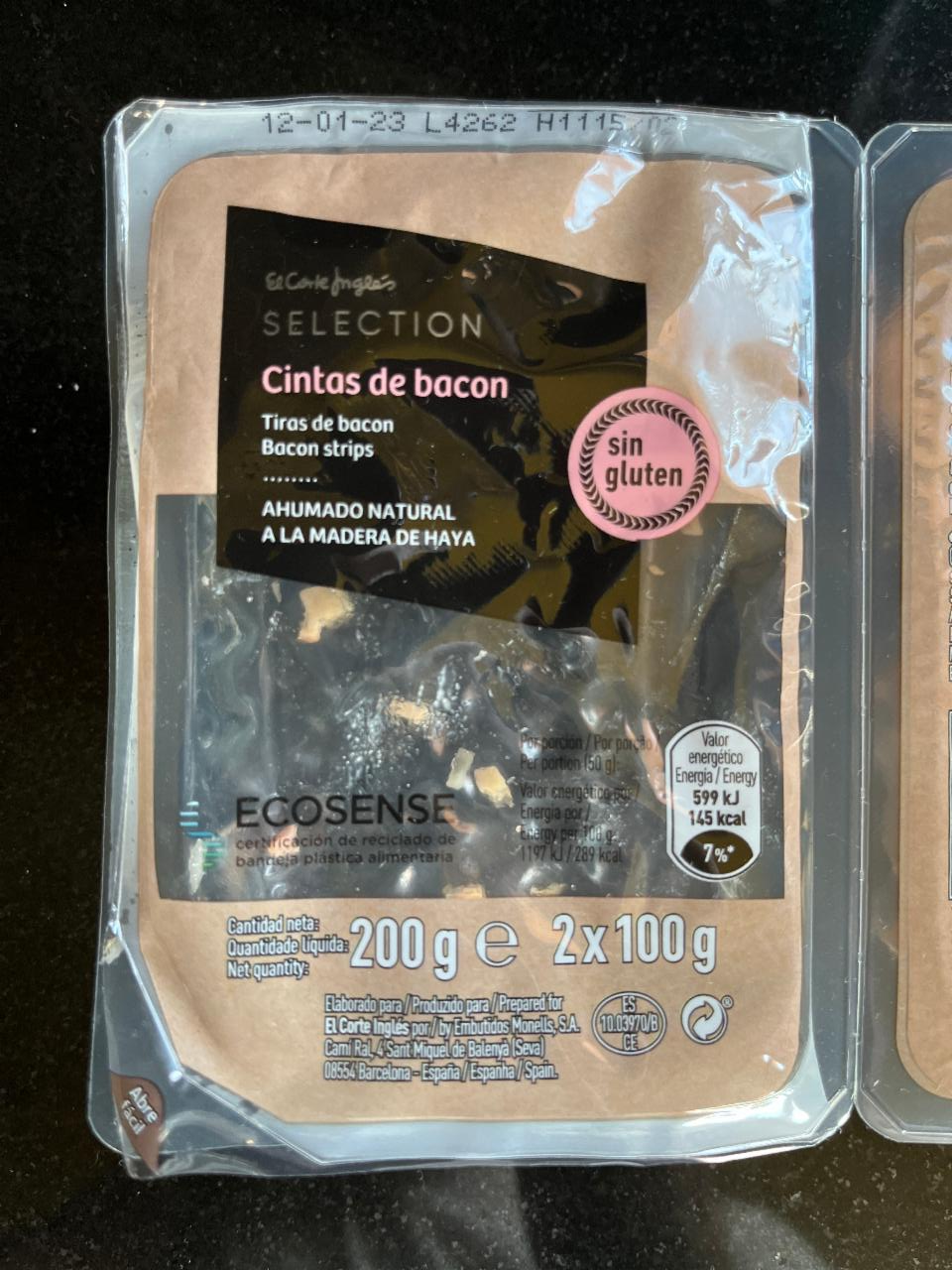 Fotografie - Cintas de bacon El corte Inglés