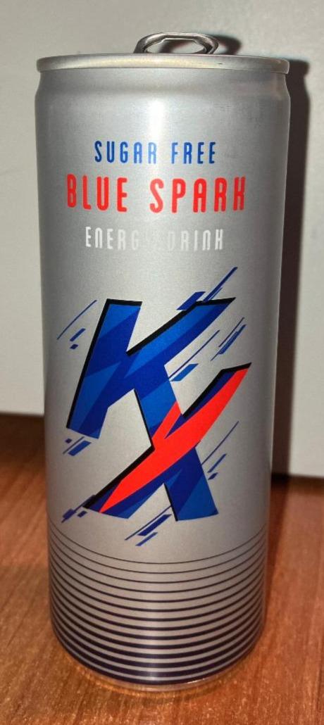 Fotografie - Blue spark sugar free energy drink KX